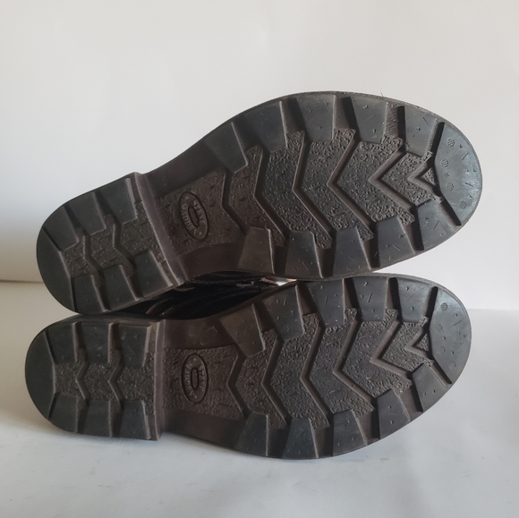 Steve Madden Banddit Sz 7 Leather Brown Moto Buckle Boots quilted Women - Picture 12 of 16